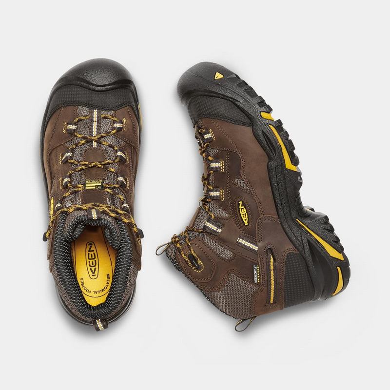 Keen Braddock Waterproof Mid Soft Toe - Erkek Iş Botu - Kahverengi/Siyah - Türkiye (438296QJL)